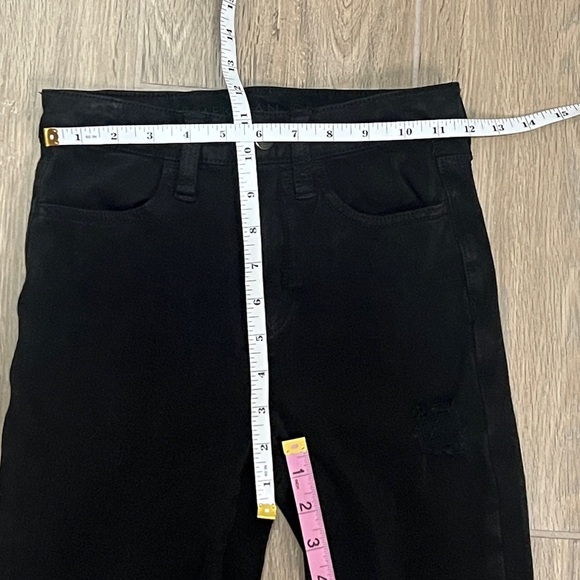 American Eagle Jeans Black Super Hi Rise Jegging Vintage Skinny Distressed 360 - Picture 8 of 14